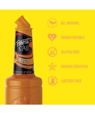 Finest Call Mango Puree 1 Litre - Premium Fruit Puree for Cocktails, Cooking & Baking - Buy Online on SooperMarket.com