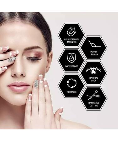 FEITA Magnetic Eyelashes Kit - 10 Pairs Natural Look False Lashes with 2 Tubes Magnetic Eyeliner - Easy Application & No Glue Needed - Buy Online on SooperMarket.com