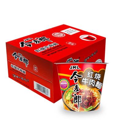 Jinmailang Big Bowl Instant Noodle - Artificial Stew Beef Flavour 105g (12 Bowls)
