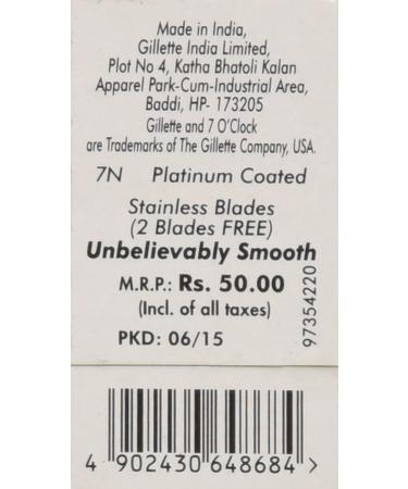84 7 O'clock Super Platinum Double Edge Safety Razor Blades - AKA 7'Oclock Black - Buy Online on SooperMarket.com
