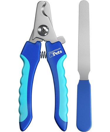 Cat Nail Trimmers & Small Dog Nail Clipper - 2 Sizes - Easy to Use, Nail Guard to Prevent Over-Cutting - Great for Cats, Dogs, Bunnies - Cat & Dog Grooming Supplies - Stainless Steel & Sharp