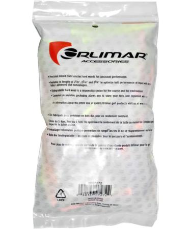 Orlimar Wood Golf Tees - 100 Count, 2-3/4 inches - Multiple Colors and Sizes Available - Buy Online on SooperMarket.com