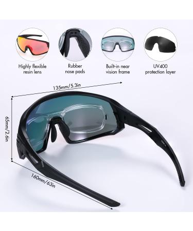 Aeike Polarized Sunglasses - Men's & Women's Bike Glasses with TR90 Frame & 3 Echo Liners - Perfect for Cycling Running & Outdoor Activities - Buy Online on SooperMarket.com