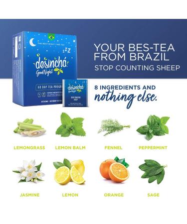 Desincha Nighttime Herbal Tea for Relaxation & Quality Sleep - 60 Day Supply - Buy Online on SooperMarket.com