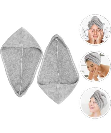 Super Absorbent Coral Fleece Hair Towel & Shower Cap Set | 2pcs Dry Hair Cap for Quick Hair Drying | Perfect Bath Accessory - Buy Online on SooperMarket.com