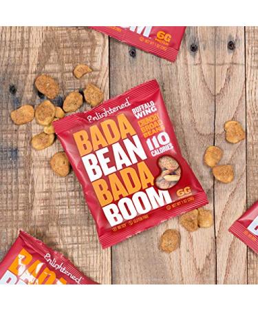 Enlightened Bada Bean Bada Boom - Buffalo Wing Vegan Protein Snacks | Gluten-Free Roasted Fava Beans (24 Pack) - Buy Online on SooperMarket.com