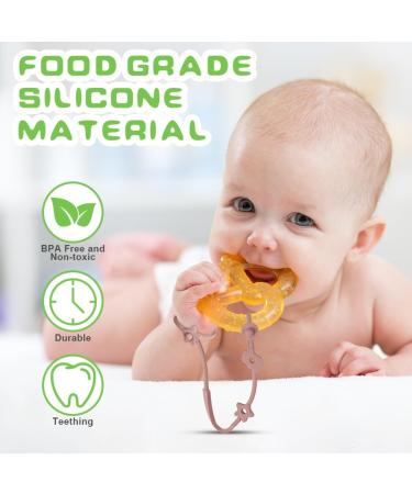 Vicloon Silicone Toy Clip 4Pcs Toy Safety Straps Food Grade Silicone Pacifier Clips Sippy Cup Strap Adjustable Stroller Pacifier Strap Hanging Toys Baby Toy Anti Drop Chain (Pink/Purple) Pink-Purple - Buy Online on SooperMarket.com