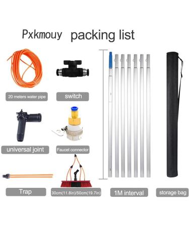Window Cleaning Pole Water Fed Telescopic Brush Extendable Cleaner Conservatory Roof Suitable for Photovoltaic Panel Cleaning Trucks-12m/ 40ft Roof Cleaning Tools Window Cleaner Kit 35cm Brush Head 5M/17FT - Buy Online on SooperMarket.com
