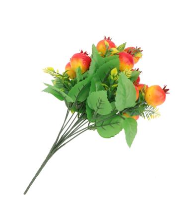 Warmhm 1 Pomegranate Bouquet Christmas Craft Wreath Pick Realistic Flower Arrangements Fake Christmas Plant Pomegranate Floral Picks Faux Flower Bouquet Plastic Fruit Artificial Flower