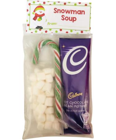 Snowman Soup Cadburys Hot Chocolate Marshmallows & Candy Cane Christmas Eve box Xmas Hot Choc Gift - Buy Online on SooperMarket.com