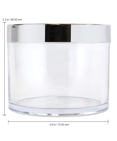 Buy Beauticom 4 oz Thick Wall Round Clear Acrylic Jars (6 Pack) - Leak Proof with Lids for Beauty & Cream - Silver Finish - Buy Online on SooperMarket.com