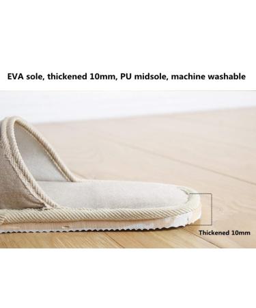 6 Pair Open Toe Breathable Spa Slippers for Hotel Guests - Beige Medium & Gray Large - Washable Unisex Slippers - Buy Online on SooperMarket.com
