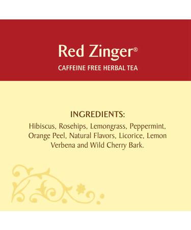 Celestial Seasonings Red Zinger Herbal Tea - Caffeine Free, 20 Tea Bags x 6 Packs - Buy Online on SooperMarket.com