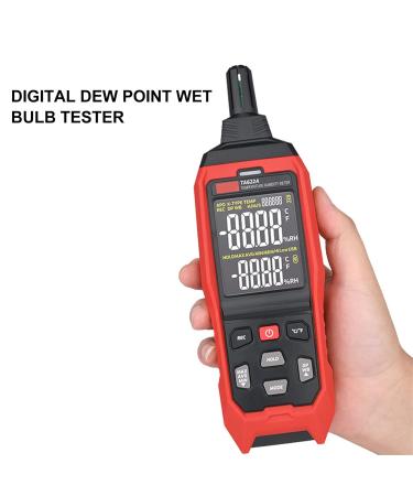 Digital Temperature and Humidity Meter with LCD Display | Dew Point & Wet Bulb Hygrometer - International Shipping Available - Buy Online on SooperMarket.com