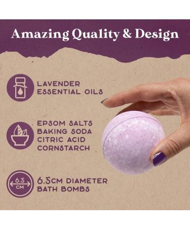Purple Canyon Lavender Bath Bombs - Relaxing Natural Self Care Gift for Women - Buy Online on SooperMarket.com