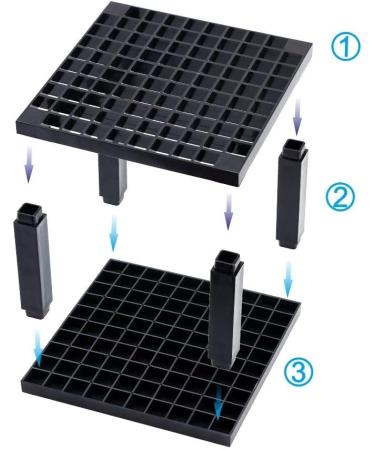 Multi Bin Art Brush Organizer 96 Hole Plastic Pencil & Brush Holder Colored Pencils Markers - Desk Stand Organizer Holder Fits Paint Brushes Dryer Holder for Pens Colored Pencils Markers (1) - Buy Online on SooperMarket.com