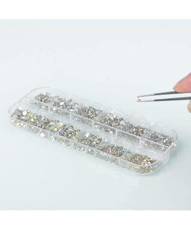 2880 Pcs Nail Art Rhinestones Kit with Tweezers and Drill Pen - MAEXUS Nail Gems for DIY, Face Make-up, and Professional Use - Buy Online on SooperMarket.com