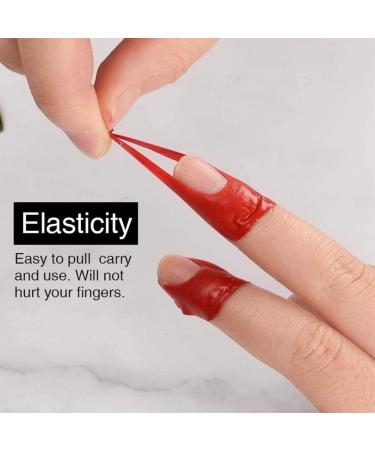 POFET 50pcs Red Disposable Peel Off Tape | Nail Art Leak-proof Skin Barrier Polish Protector Cover Guard - Perfect for Manicures - Buy Online on SooperMarket.com