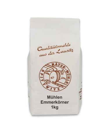 Premium Mills Emmer Grains 1000g - Fresh Whole Grain Emmer Kernels | R tze Mill Quality - Buy Online on SooperMarket.com