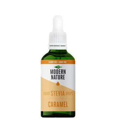 Modern Nature Caramel Flavour Drops - Liquid Stevia Drops Sweetner - Zero Calorie Sugar Free Coffee Syrup Alternative For Flavoured Coffee Protein Powder Yoghurt Tea Vegan Keto Sweetener 100ml 100 ml (Pack of 1)