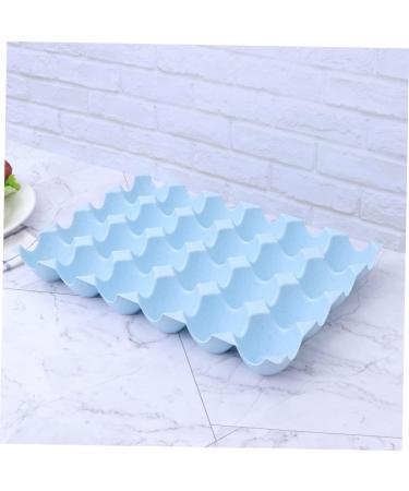 OSALADI Box Egg Holder Organizer Refrigerator Egg Holder Container Egg Tray Blue 29*19CM - Buy Online on SooperMarket.com