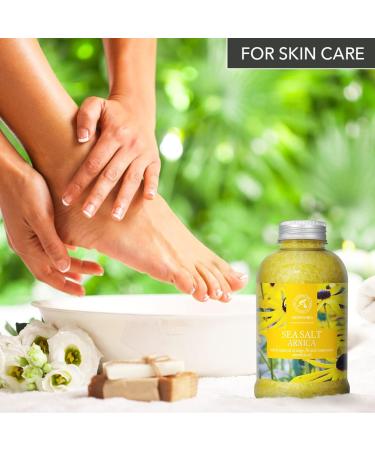 Arnica Bath Salts 21.16 Oz with Rosemary Orange & Fir Oils - 100% Natural Sea Salt - Relaxing Body Care for Good Sleep and Beauty - Buy Online on SooperMarket.com