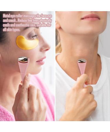 Mini Ice Roller Facial Massage Tool - Pink Eye Roller for Puffiness Relief & Skin Care - Buy Online on SooperMarket.com