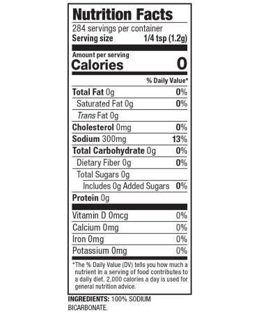 Gefen Pure Baking Soda 12oz (3 Pack) - 2.25lb Total, 100% Sodium Bicarbonate in Resealable Container - Buy Online on SooperMarket.com