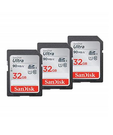 SanDisk 32GB (3-Pack) Ultra SDHC UHS-I Memory Card - SDSDUNR-032G-GN6IM 32 (3-Pack) Memory Card