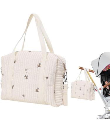 NewDVMMSS Soft Cotton Diaper Bag Carrier | Embroidered Children's Room Storage & Toy Organizer for Travel - Buy Online on SooperMarket.com