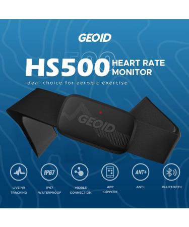 GEOID HS500 Heart Rate Monitor - ANT+/Bluetooth Chest Strap for iOS/Android Apps - Buy Online on SooperMarket.com