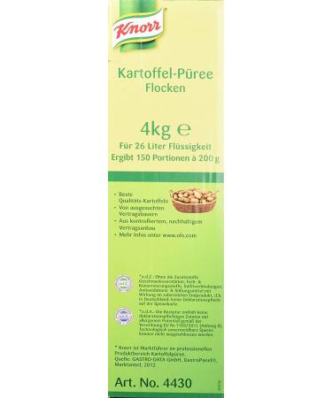 Buy Knorr Potato Flakes Puree - Premium Quality Potatoes 4kg Pack for International Shipping - Buy Online on SooperMarket.com
