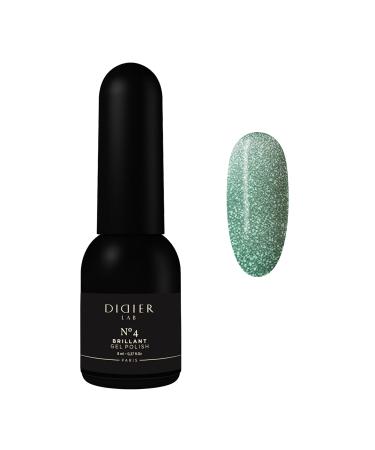 Didier Lab - Premium UV Gel Nail Polish - Brillant No. 04 - Gel Nail Varnish - Nail Art - Long-Lasting High Gloss Wear - Green Gel Nail Polish - Gel Nails - Glitter Gel Nail Polish - Rich Pigment