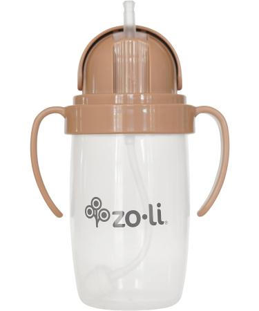 ZoLi BOT 2.0 Weighted Straw Sippy Cup in Sandstone Tan | Toddler Training Sippy Cup - Buy Online on SooperMarket.com