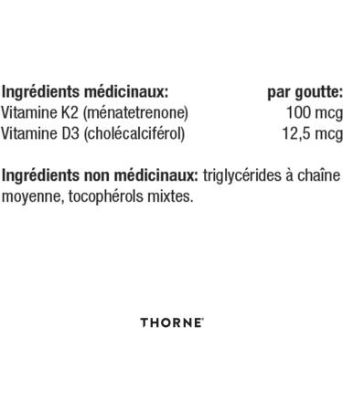 Thorne Vitamin D/K2 Liquid (Metered Dispenser) - Dietary Supplement with Vitamins D3 and K2 to Support Healthy Bones and Muscles - 1 Fluid Ounce (30 mL) - Buy Online on SooperMarket.com