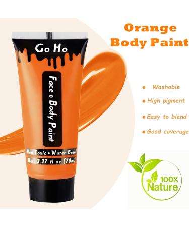 Go Ho Orange Cream Face Body Paint 2.37oz - Water Based Makeup for Kids Party, Cosplay, Halloween Festivals - Buy Online on SooperMarket.com
