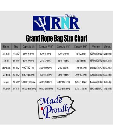 Rock-N-Rescue Grand Rope Bag - Heavy Duty Waterproof Nylon - 600' Capacity - X-Large Yellow - Rock Climbing & Rescue Gear - Buy Online on SooperMarket.com