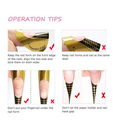 200Pcs Long Nail Forms for Acrylic & Gel Nails - Durable Extension Tips with Numbered Stickers - Buy Online on SooperMarket.com