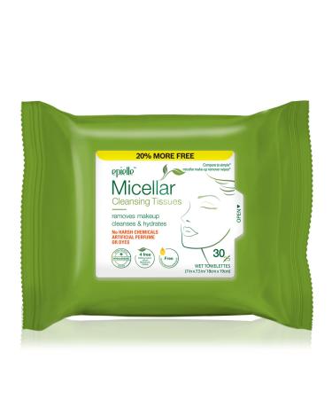 Epielle Micellar Makeup Cleansing Wipes - Gentle, Hypoallergenic, Alcohol-Free - 30 Towelettes per Pack (4 Pack) - Perfect Beauty Stocking Stuffers! - Buy Online on SooperMarket.com