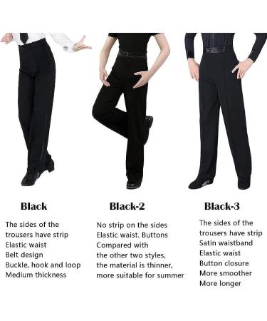 Libaobaoyo Boys Black Dance Pants - Elastic Waist Professional Latin Ballroom Jazz Costume for Kids (Size 24) - Buy Online on SooperMarket.com