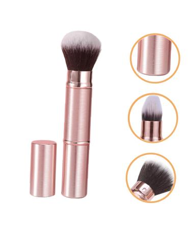 Double-Ended Retractable Makeup Brush | Foundation Blending & Blush Brush - Rose Gold Dual End Cosmetic Tool - Buy Online on SooperMarket.com