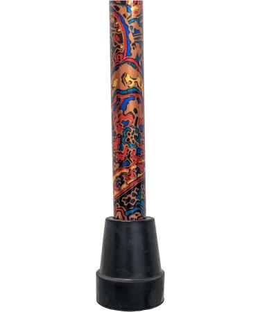 PCP Mobility & Homecare Adjustable Cane Aluminum Offset Handle with Wirst Strap Paisley Pattern - Buy Online on SooperMarket.com