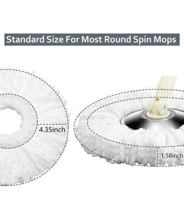 6 Pack Washable Microfiber Spin Mop Refill Heads Compatible with Hurricane Mopnado Spin Mop for Home, Office, and Commercial Use - Buy Online on SooperMarket.com
