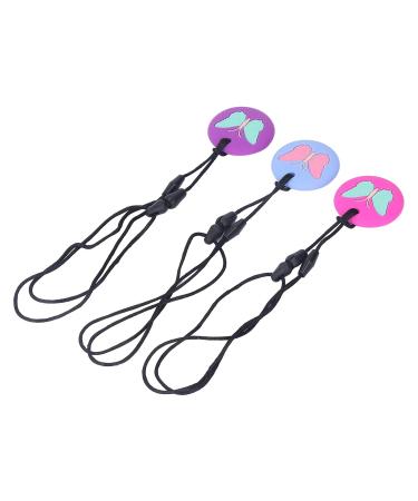 Buy 3Pcs Butterfly Pattern Baby Teething Toys Set - Soft Silicone Sensory Chew Necklaces for Infants - International Shipping Available! - Buy Online on SooperMarket.com