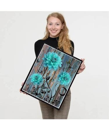 VIGEGU Flower Cross Stitch Kit for Adults - Full Range Stamped Cross Stitch Needlecrafts - Home Wall Decor - 12x16inch - Buy Online on SooperMarket.com
