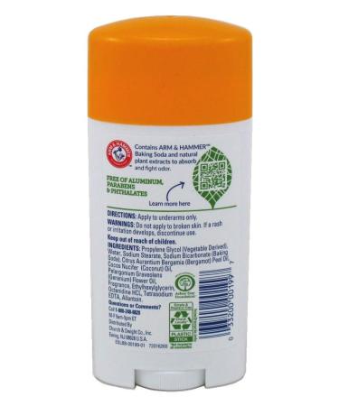 Arm & Hammer Deodorant 2.5 Ounce Essentials Coconut Geranium (Pack of 2) - Buy Online on SooperMarket.com