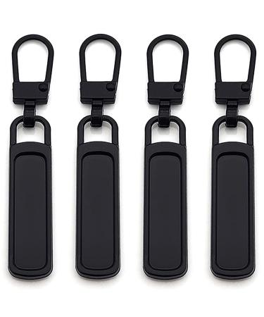 4 pieces of zipper spare parts Zipper Zipper Divable buy zipper slider pull tabency clipper for bags tent luggage luggage suitcase backpack zipper buy (black)