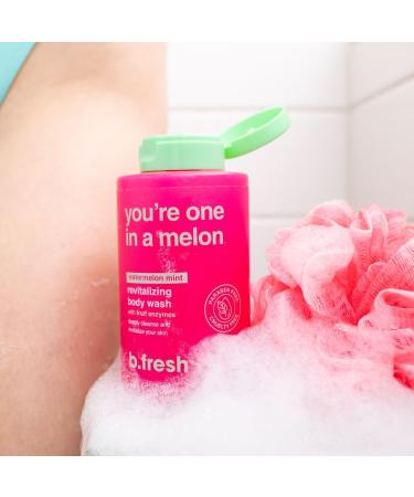 Buy b.fresh Exfoliating Body Wash - You re One In A Melon Shower Gel for Men & Women | Revitalizing 16 Fl Oz with Fruit Enzymes | International Shipping - Buy Online on SooperMarket.com
