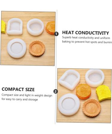MAGICLULU 6 Pcs Cake Mold Silicone Baking Cup Cookie Cake Pan Cookie Silicone Cake Pan Ice Ball Mold Chocolate Making Mold Soap Candle Mold Mini Muffins Aroma White Bread Silica Gel Cake Pie Whitex3pcs 9X8X2.6CMx3pcs - Buy Online on SooperMarket.com