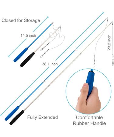 JIARON Cat Toys | 2PCS Retractable Wand and 10PCS Bell Refills | Interactive Teaser for Kitten or Cats - Buy Online on SooperMarket.com